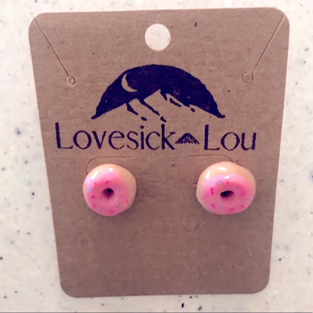 Adorable Handmade Polymer Donut Earrings - Picture 4 of 8